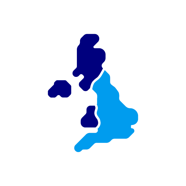 A map of the UK, with England highlighted.