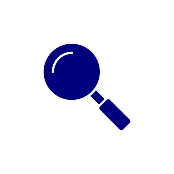 Illustration of a magnifying glass.