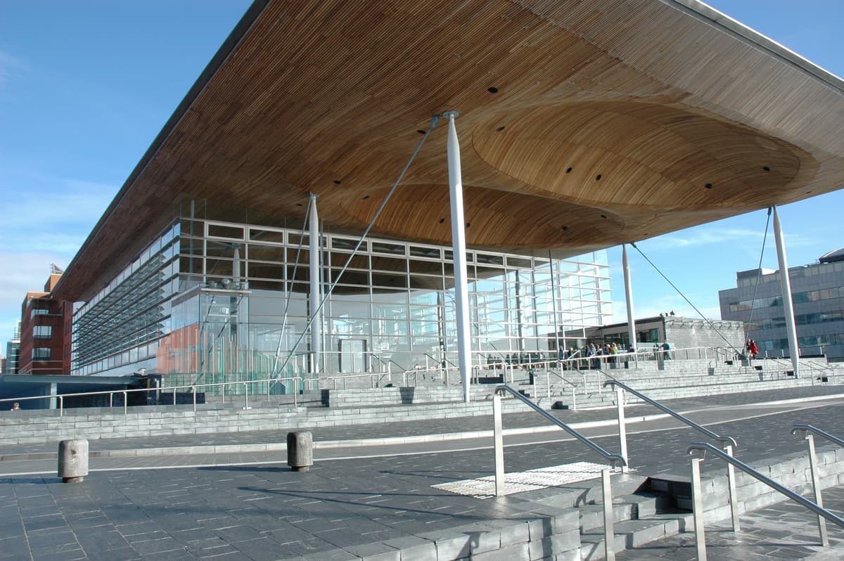 Senedd Reception building.