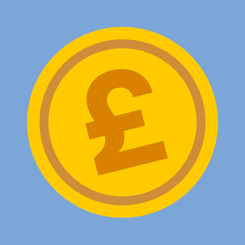 CRUK illustration of a coin.